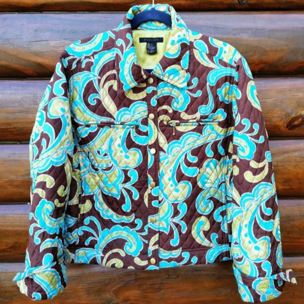 SilkLand Soft And Quilted Paisley Jacket
